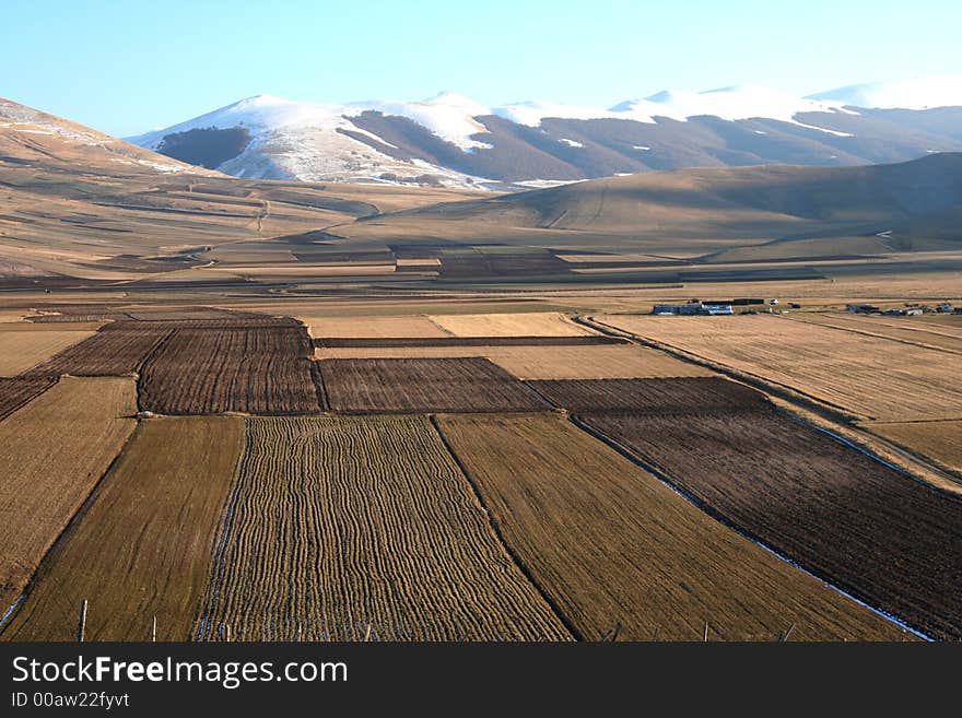 Castelluccio / Mountain And Fields Detail 1