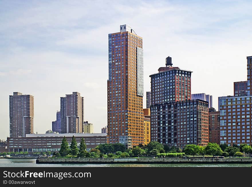 New York City - view from the river. New York City - view from the river