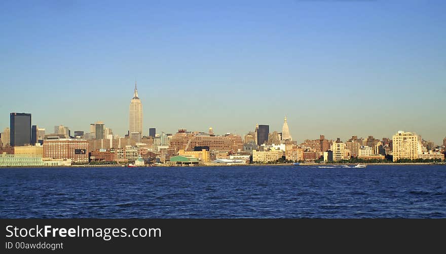 New York City - view from the river. New York City - view from the river