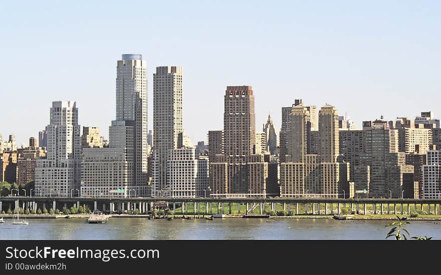 New York City - view from across the river. New York City - view from across the river