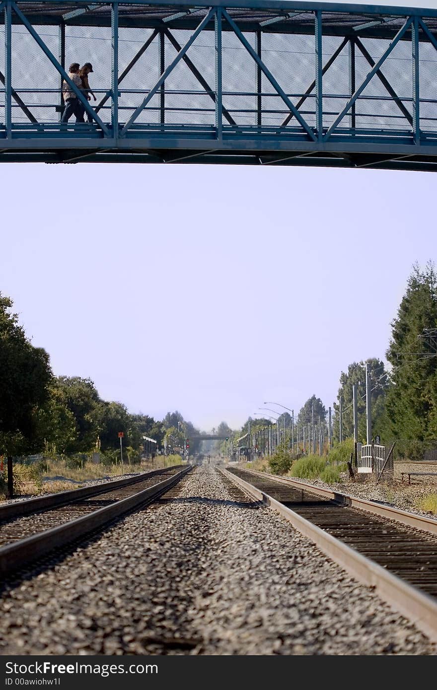 Walking over the tracks