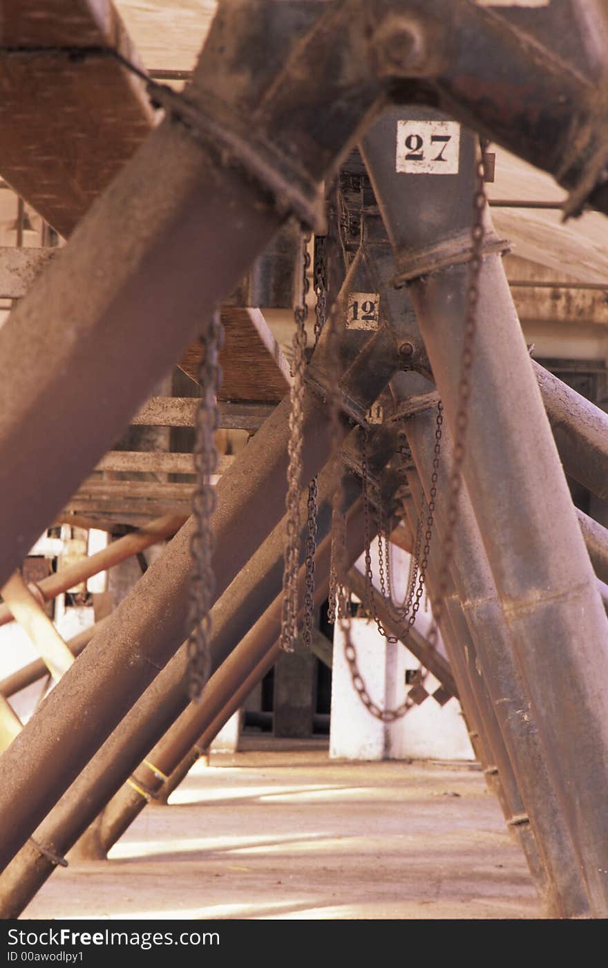 Old load-station in harbour. Old load-station in harbour