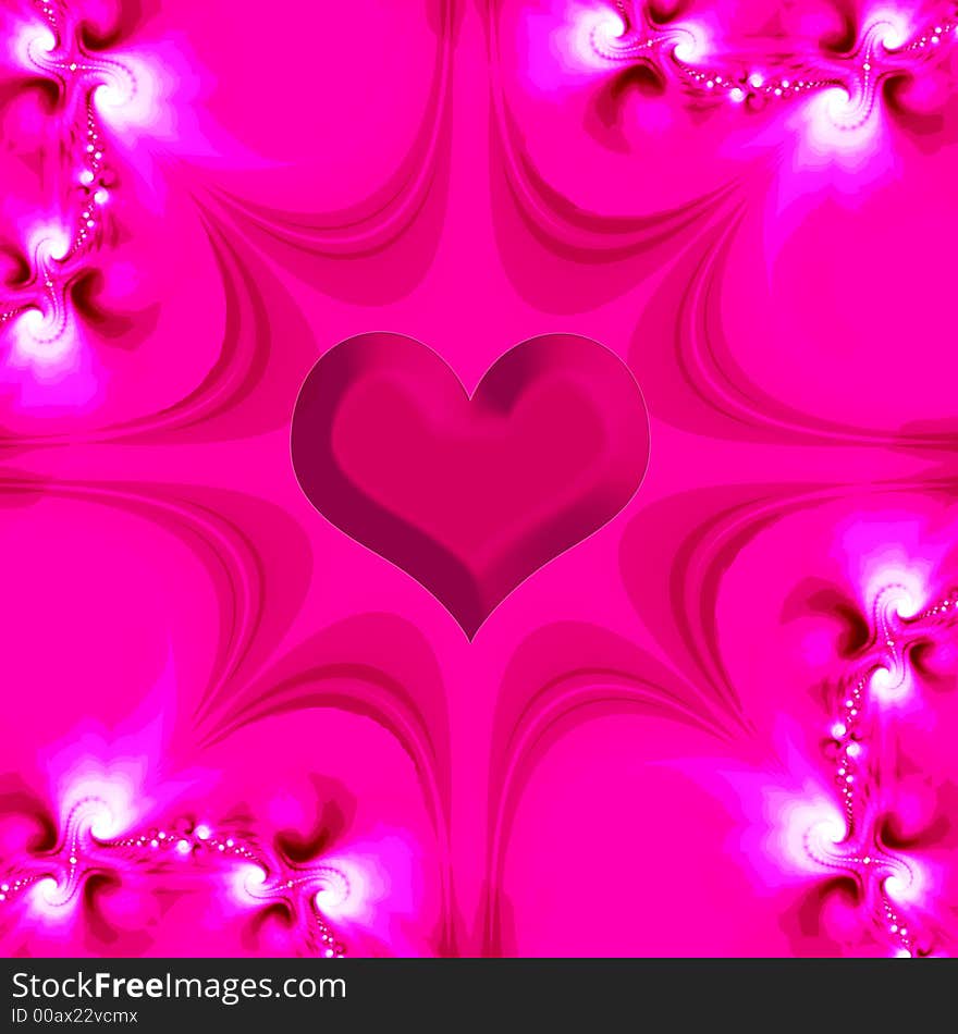 Pink and Red Valentine Card Template