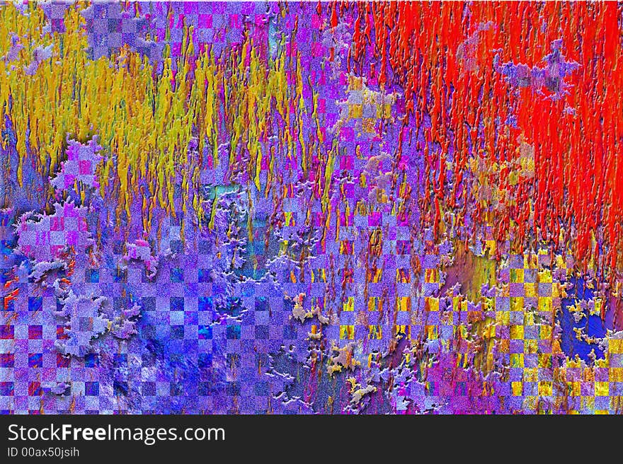 Multi Hued and textured abstract background