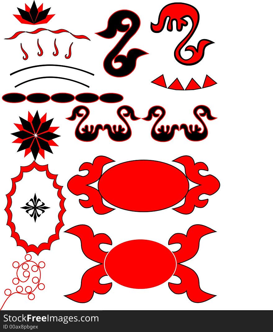 Design elements for christmass and valentine