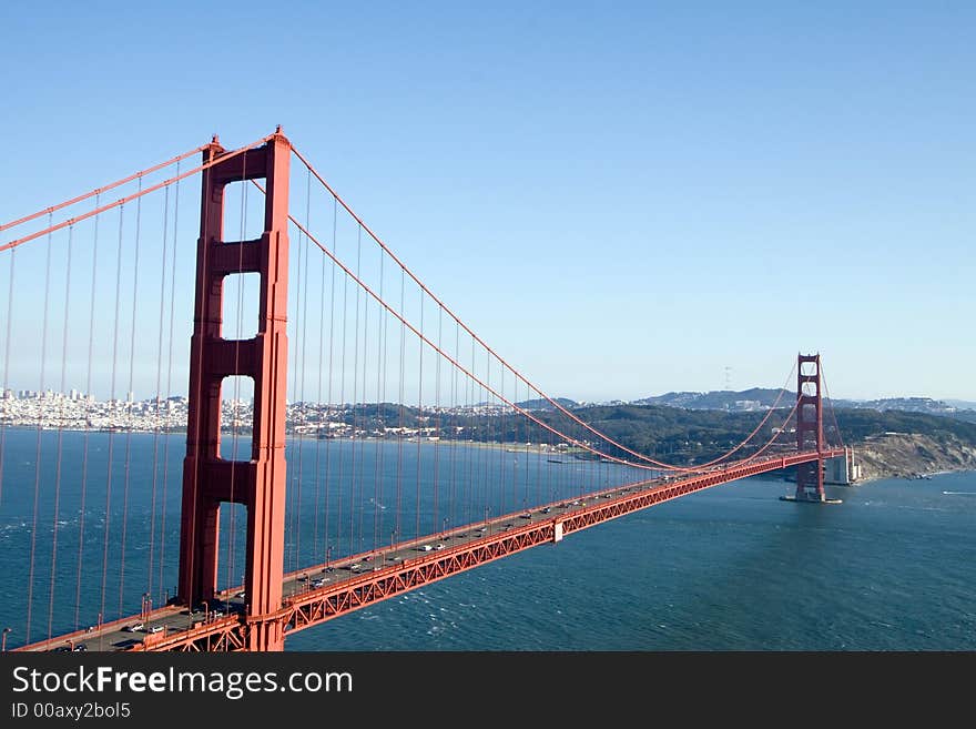 View of the Golden Gate Bridge, San Diego, San Francisco Bay