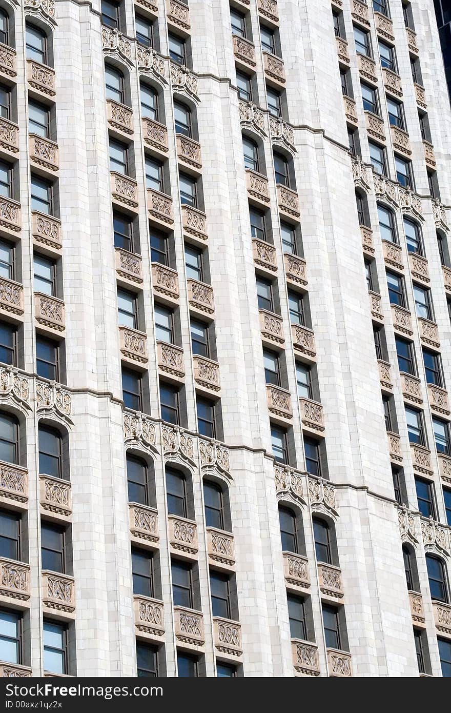 Detail of a modern downtown skyscraper. Detail of a modern downtown skyscraper