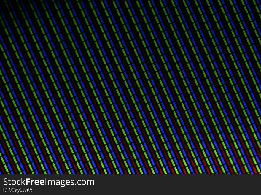 Macro shot of a CRT TV screen creating interesting patterns and shades. Macro shot of a CRT TV screen creating interesting patterns and shades