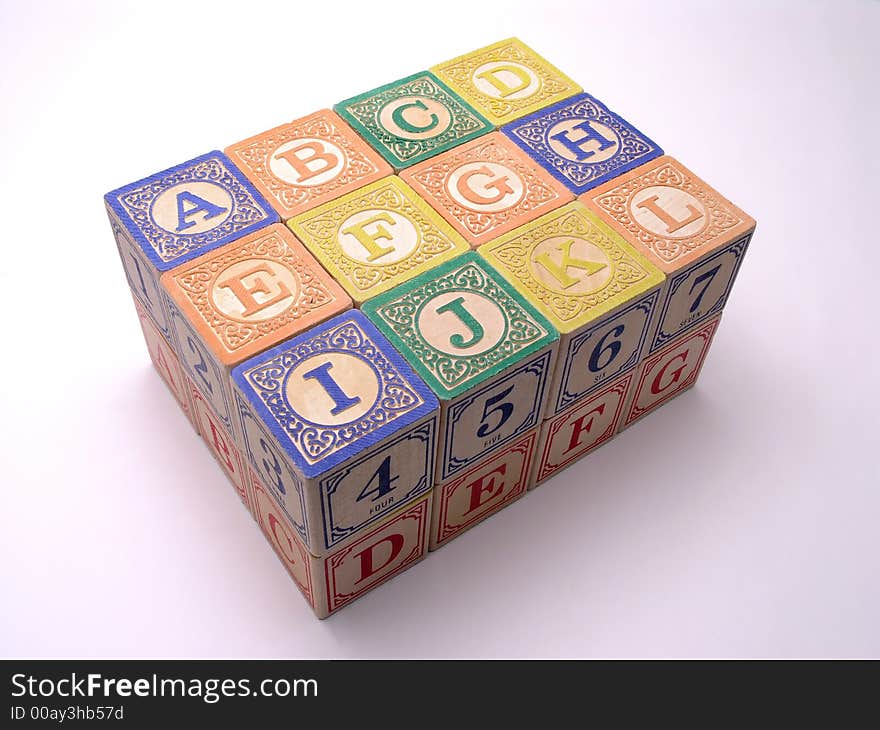 Toy Blocks - alphabet and numbers. Toy Blocks - alphabet and numbers