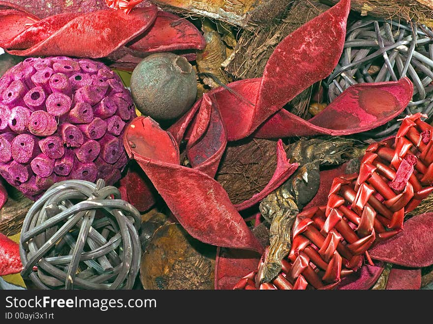 A mix of colorful potpourri for a background. A mix of colorful potpourri for a background