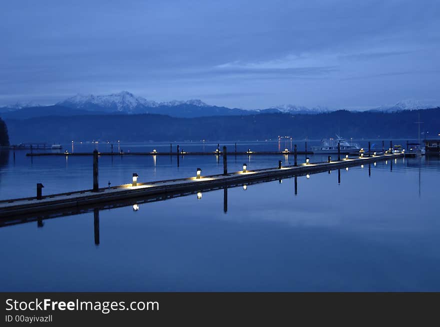 Waterfront dock light up