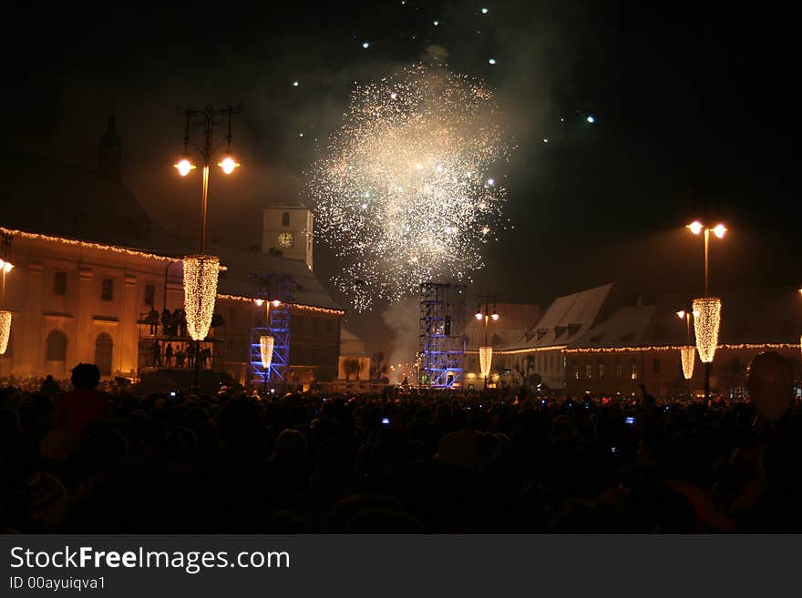 Sibiu 31.dec.2006, Sibiu become the Cultural capital of Europe. Sibiu 31.dec.2006, Sibiu become the Cultural capital of Europe