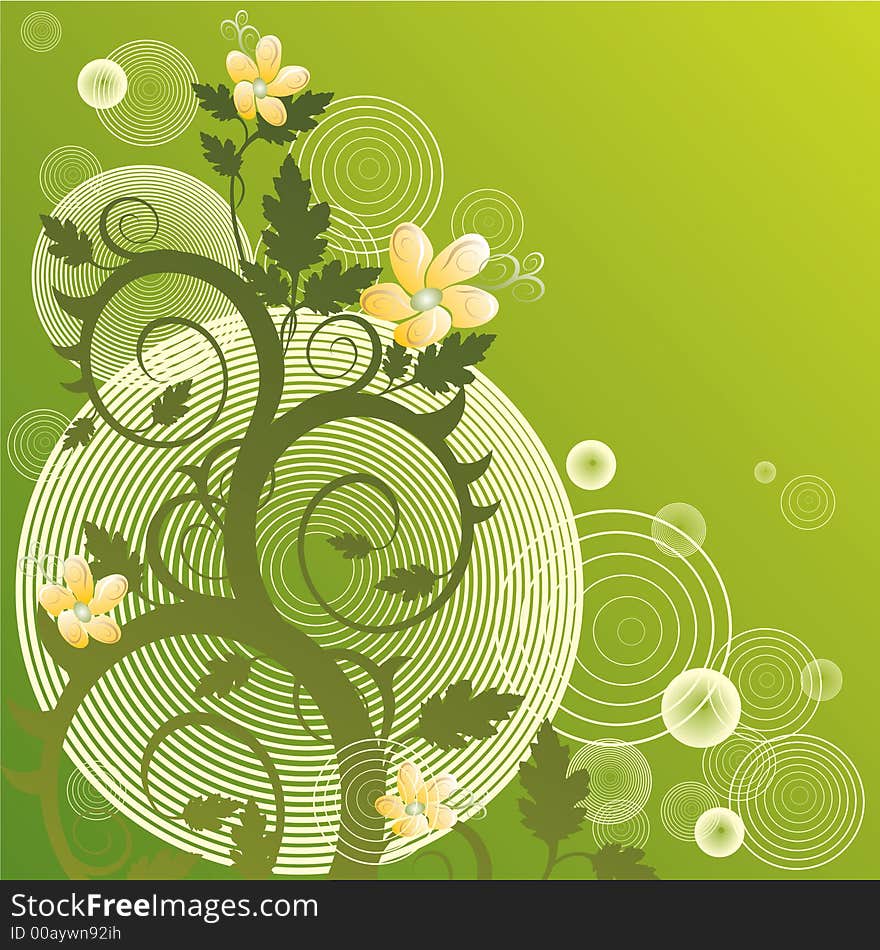 Floral background (abstract vector ornament). Floral background (abstract vector ornament)