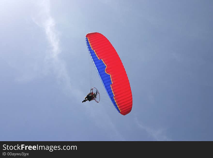 Flying down the beach in a personal plane. Flying down the beach in a personal plane