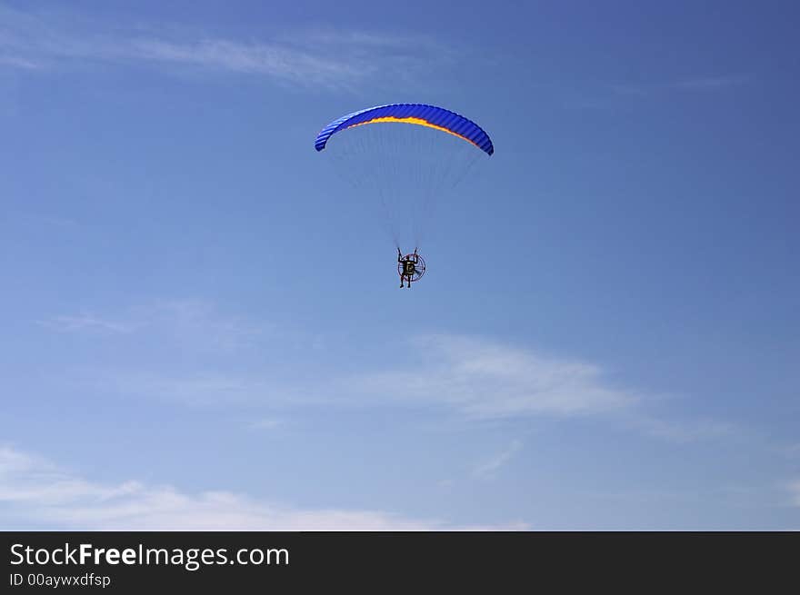 Flying down the beach in a personal plane. Flying down the beach in a personal plane