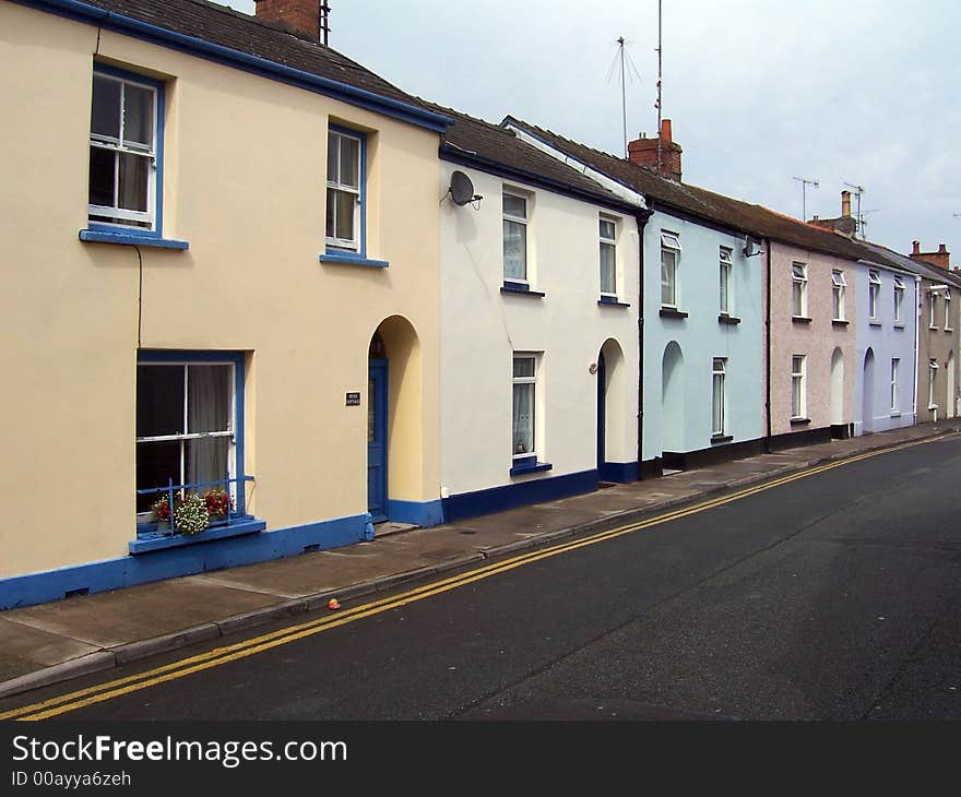 A welsh street in Tenby. Pembrokeshire, Wales