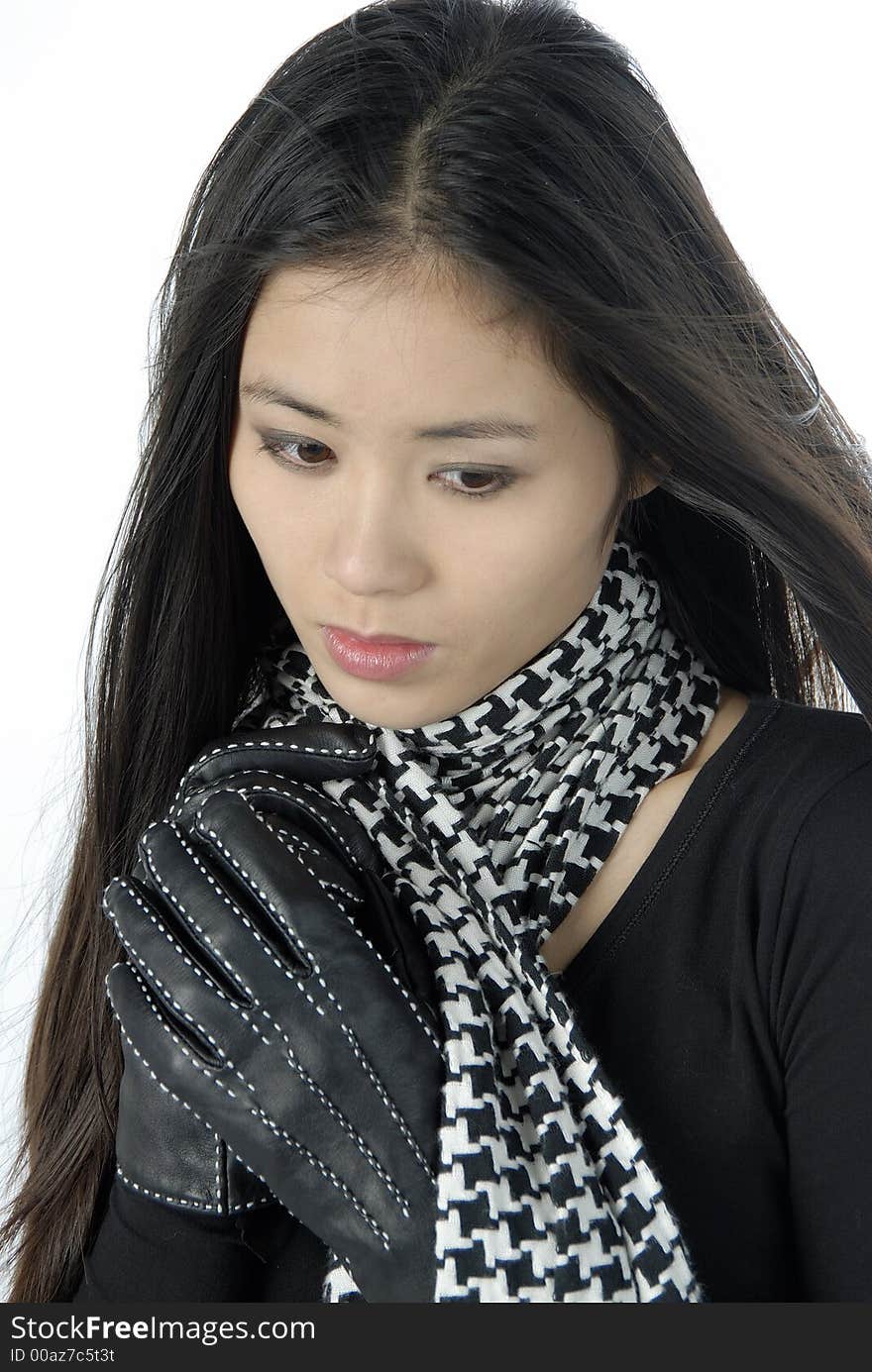 Studio portrait of a asian girl. Studio portrait of a asian girl