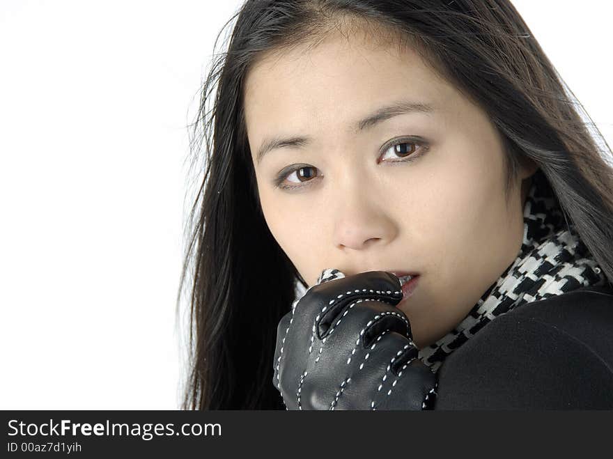 Studio portrait of a asian girl. Studio portrait of a asian girl