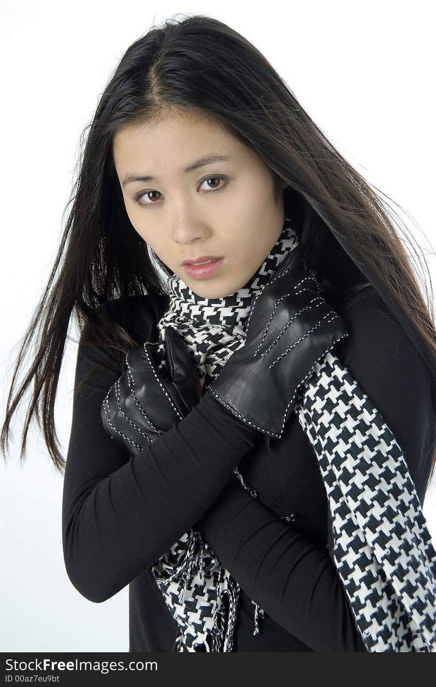 Studio portrait of a asian girl. Studio portrait of a asian girl