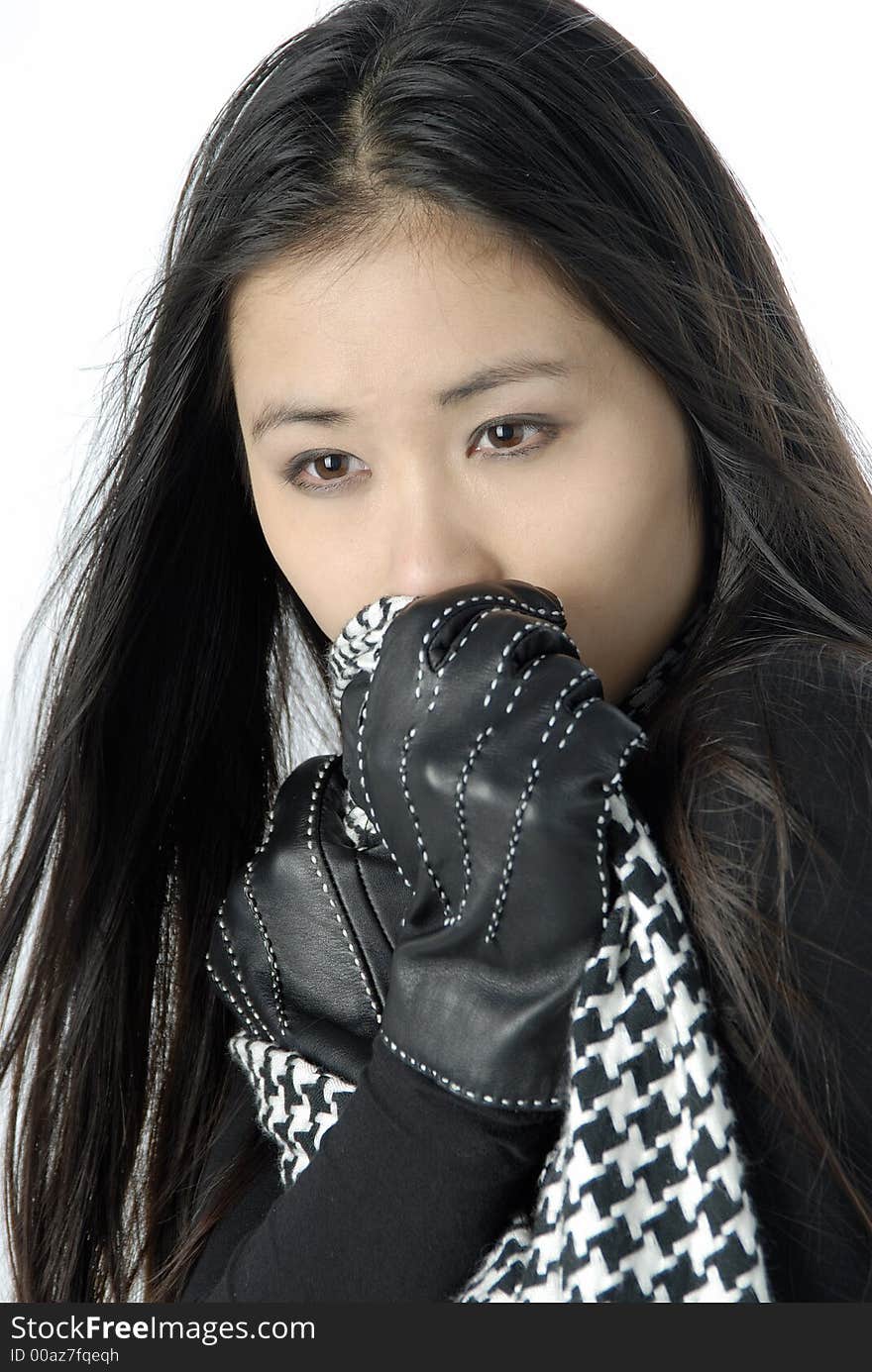 Studio portrait of a asian girl. Studio portrait of a asian girl