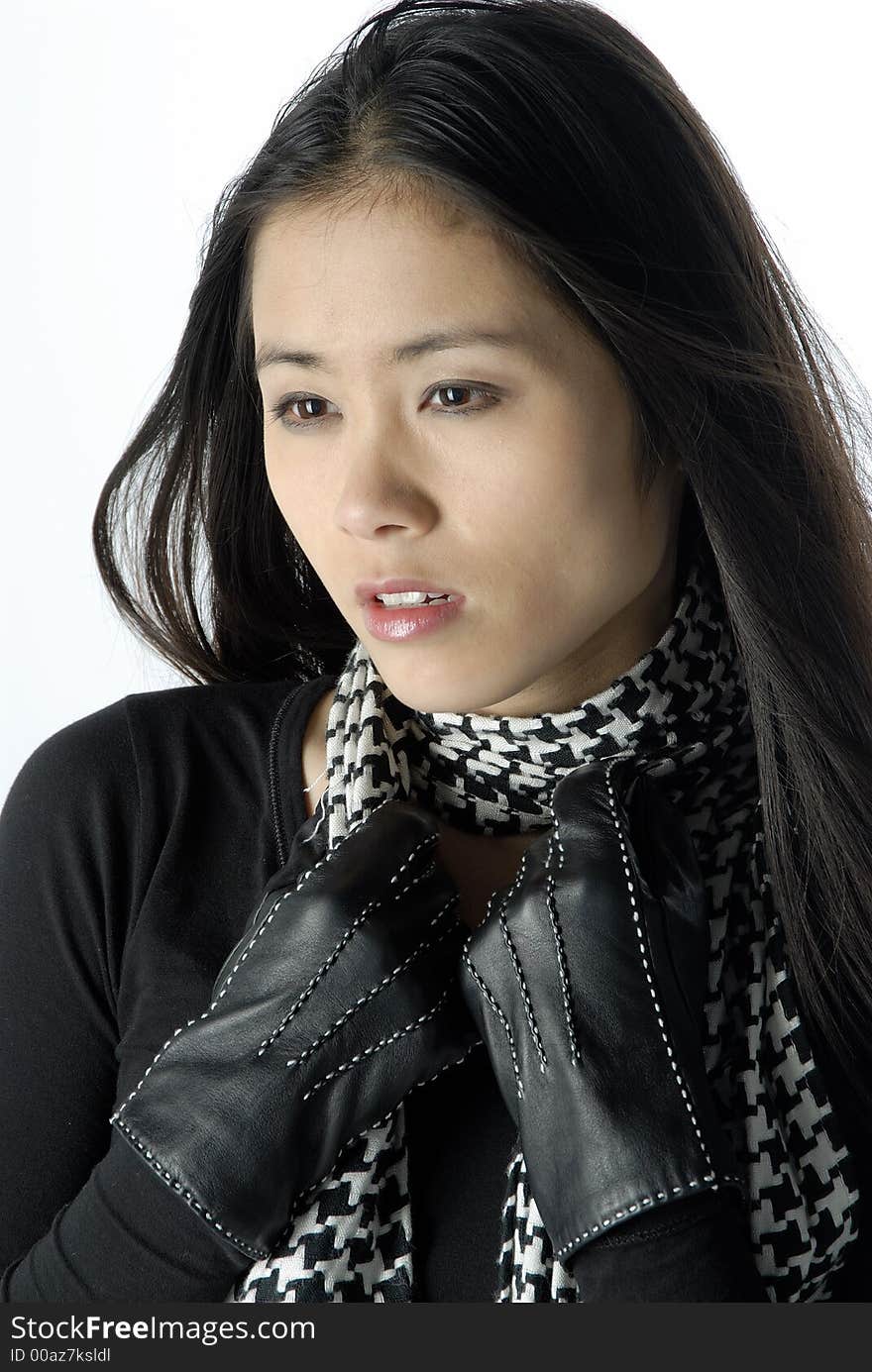 Studio portrait of a asian girl. Studio portrait of a asian girl