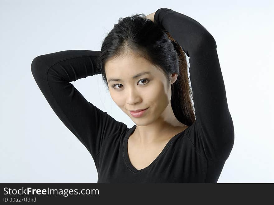 Studio portrait of a asian girl. Studio portrait of a asian girl