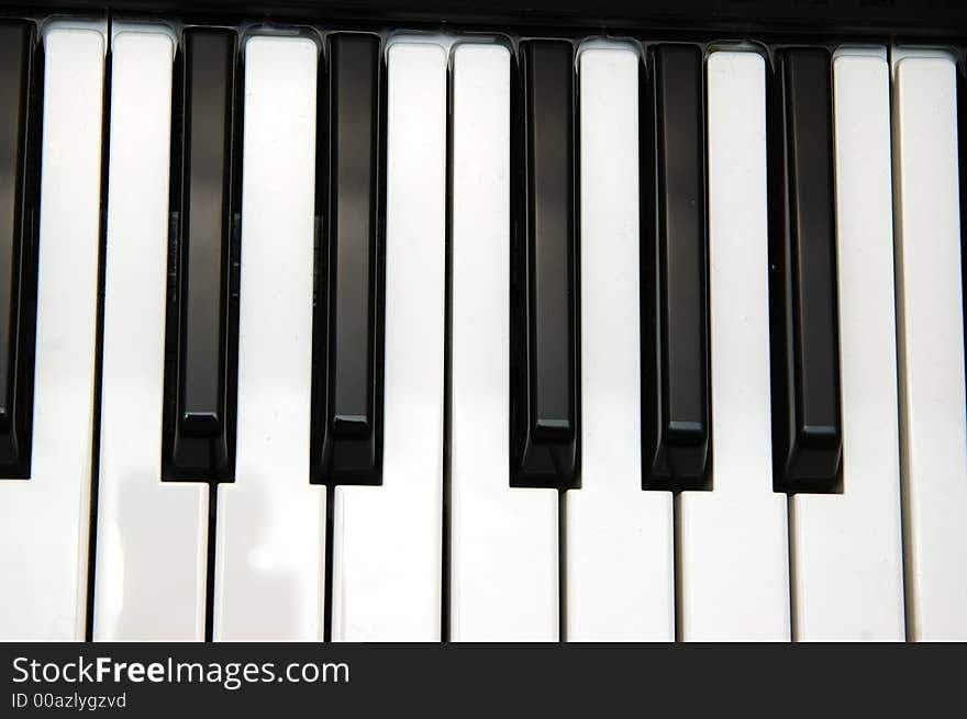 Close up shot of keys of a piano. Close up shot of keys of a piano