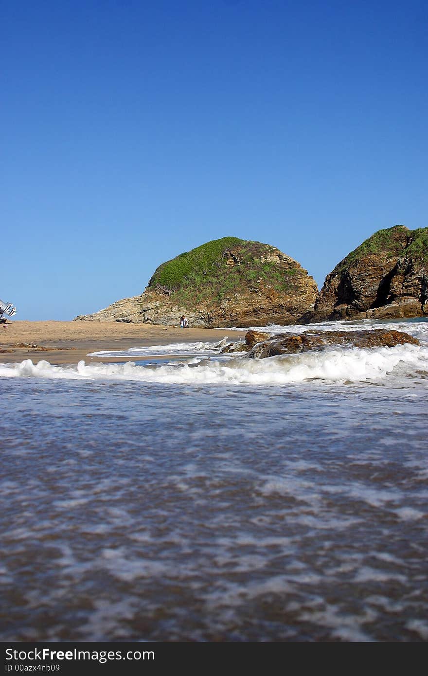 Partial view of the bay of San Agustinillo in the southern state of Oaxaca in Mexico, Latinamerica. Partial view of the bay of San Agustinillo in the southern state of Oaxaca in Mexico, Latinamerica