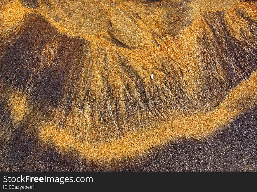 Texture of the sand at the beach of san Agustinillo