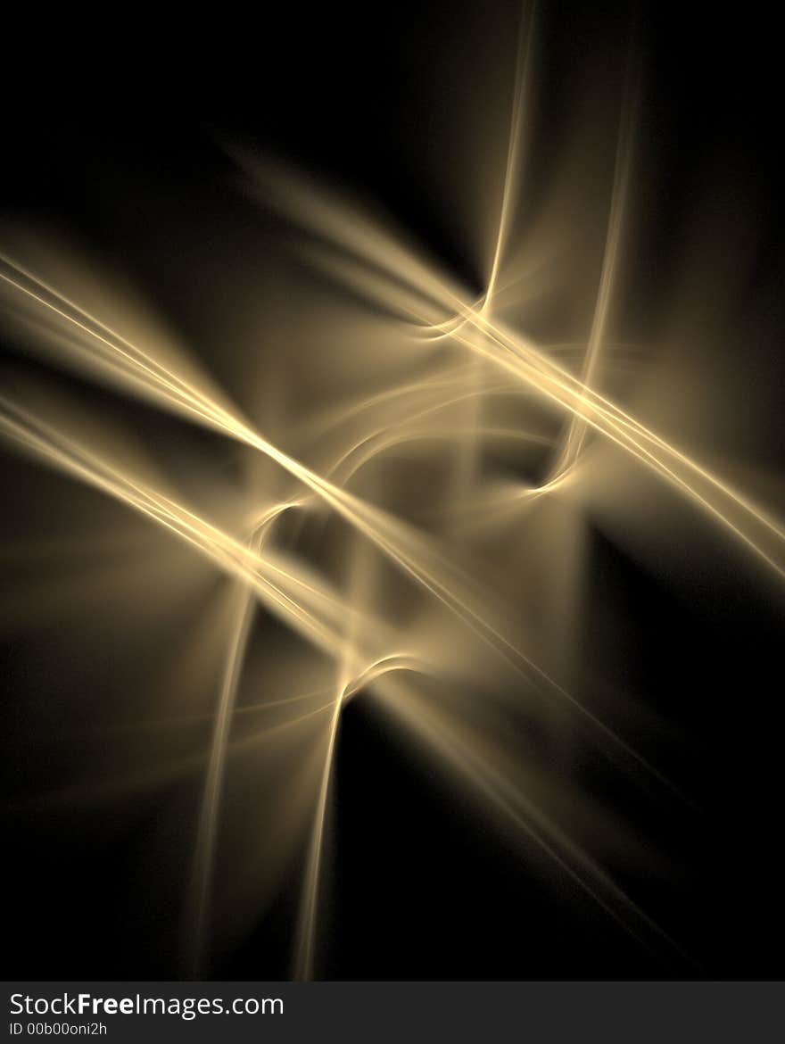 Abstract flame fractal of streaming lights