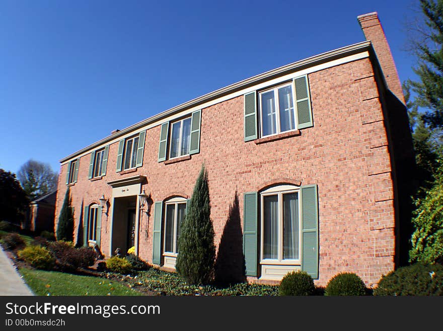 Large Two Story Brick House