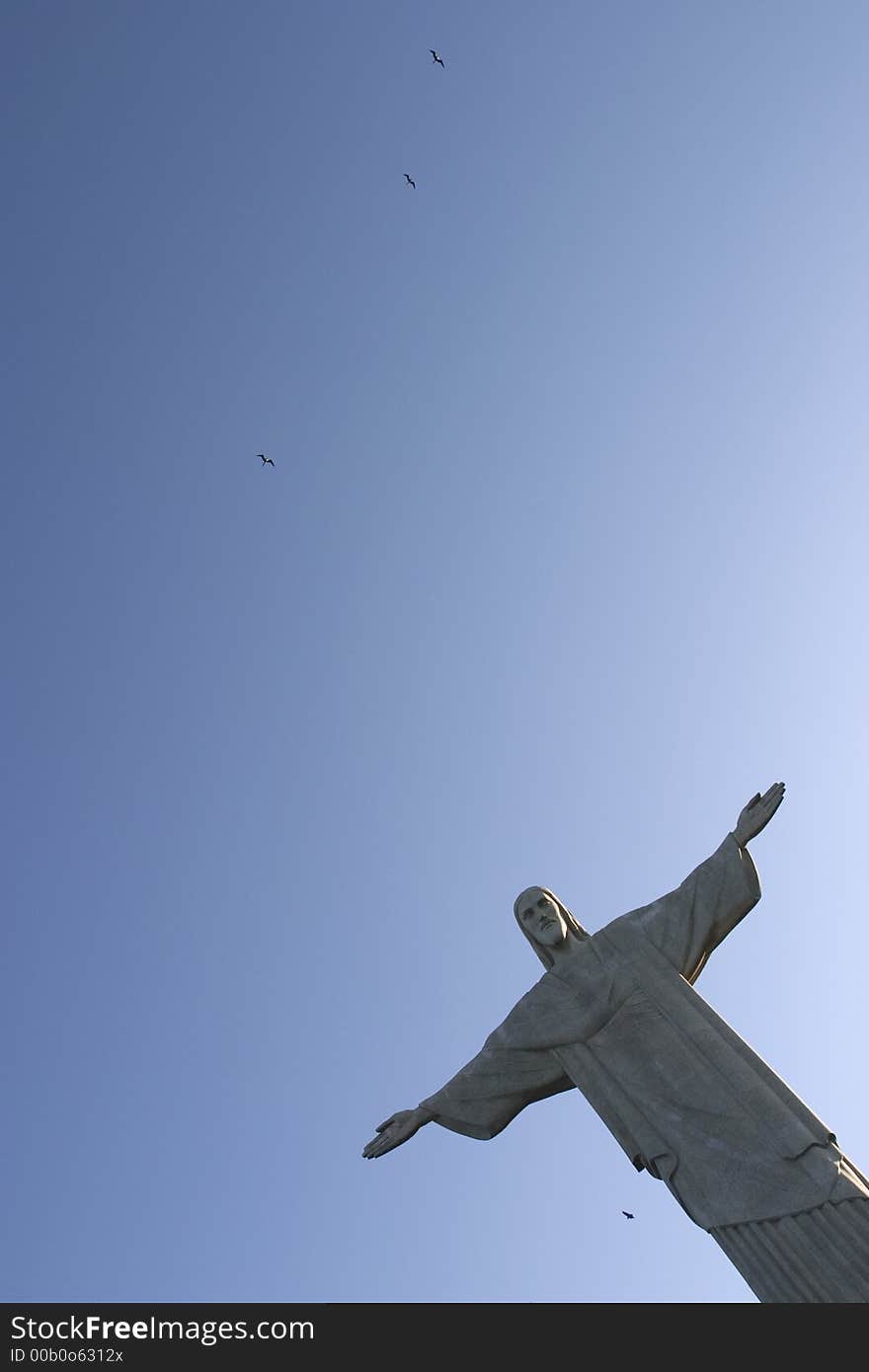 Christ Redeemer and Birds