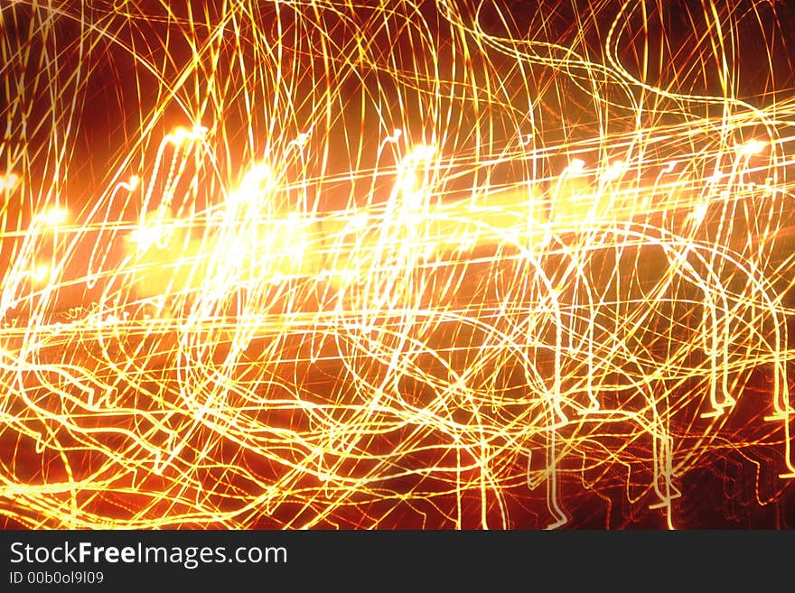 Lights streaking through long exposure. Lights streaking through long exposure