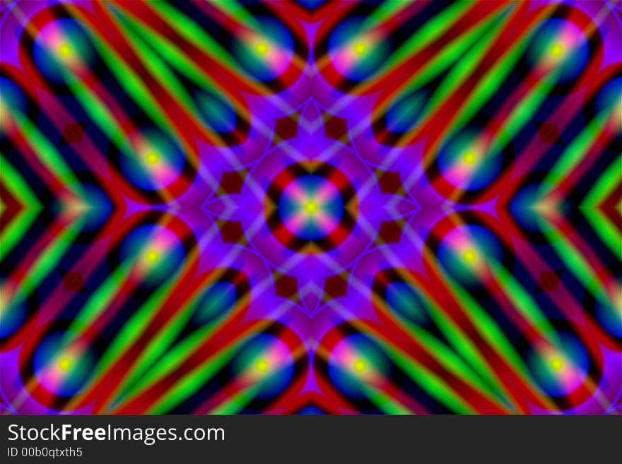 Bright digital background with abstract kaleidoscope and lights. Bright digital background with abstract kaleidoscope and lights