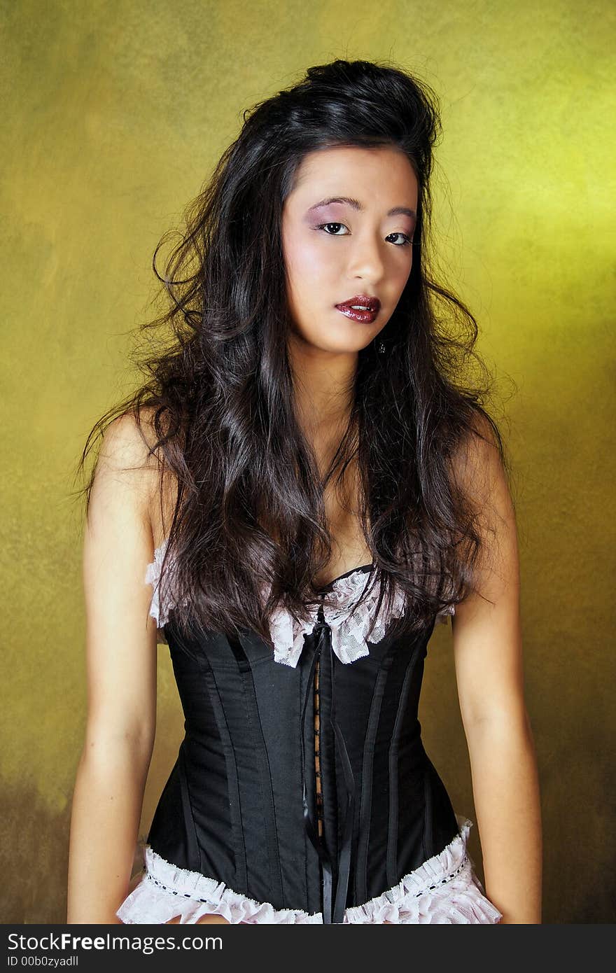 Sexy Facial Expression Of An Asian Pin Up Girl