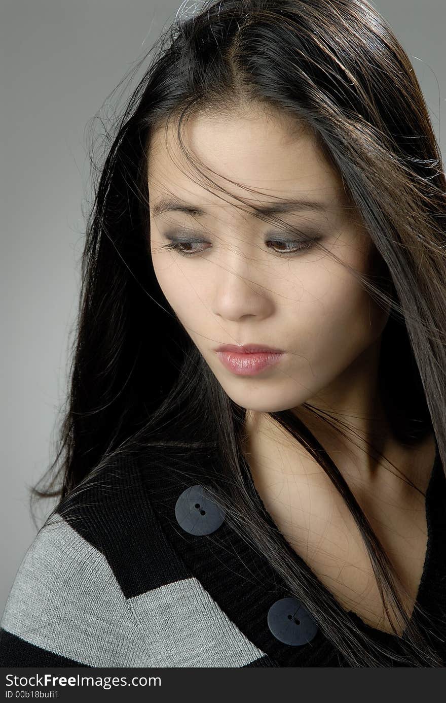 Studio portrait of a asian girl. Studio portrait of a asian girl