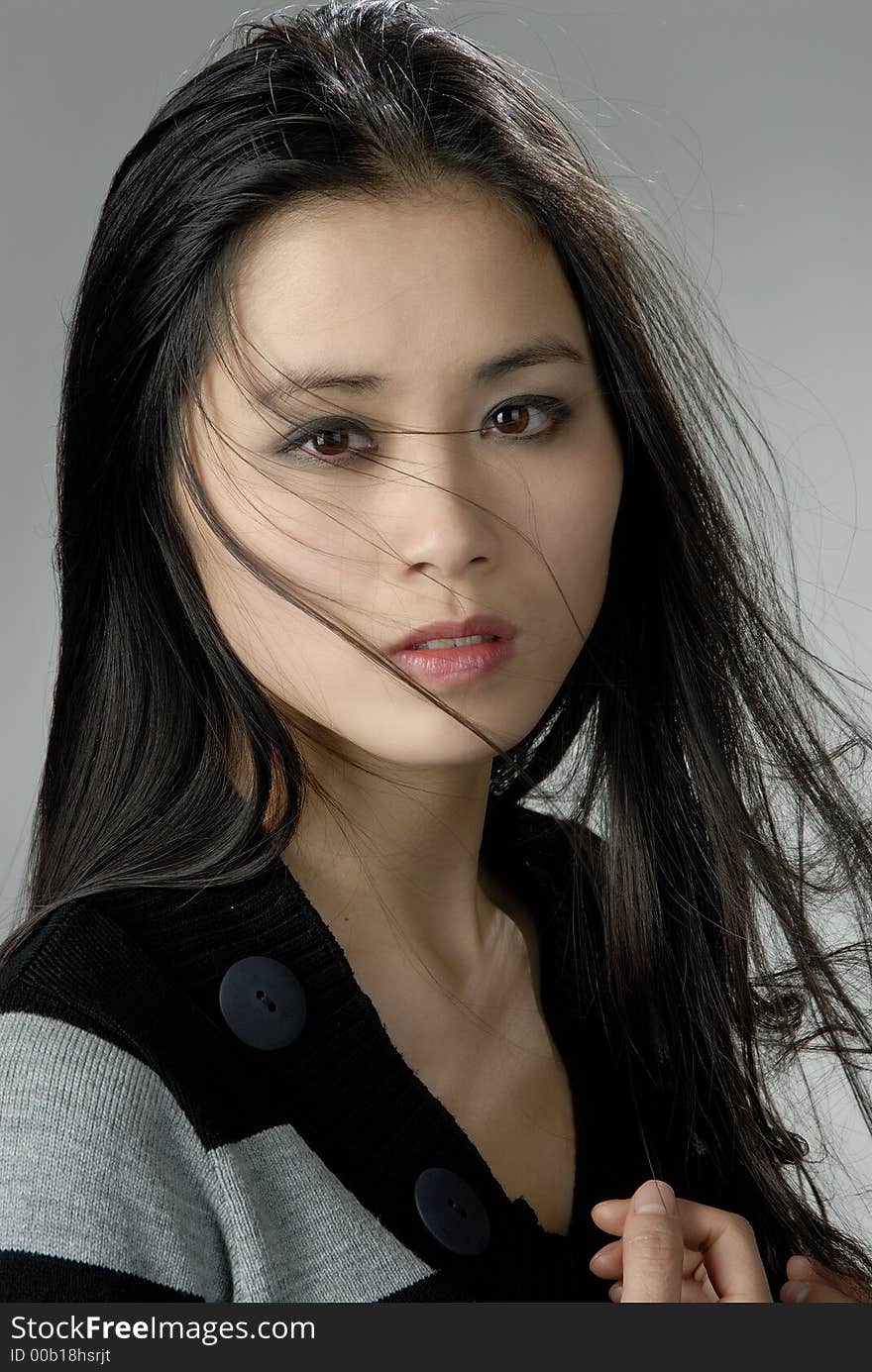 Studio portrait of a asian girl. Studio portrait of a asian girl