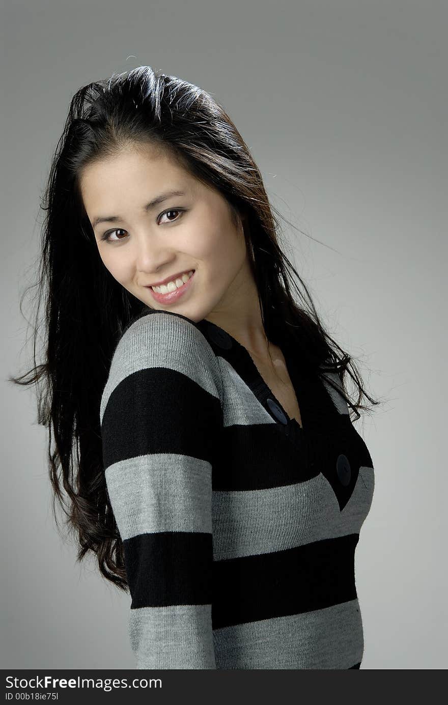 Studio portrait of a asian girl. Studio portrait of a asian girl