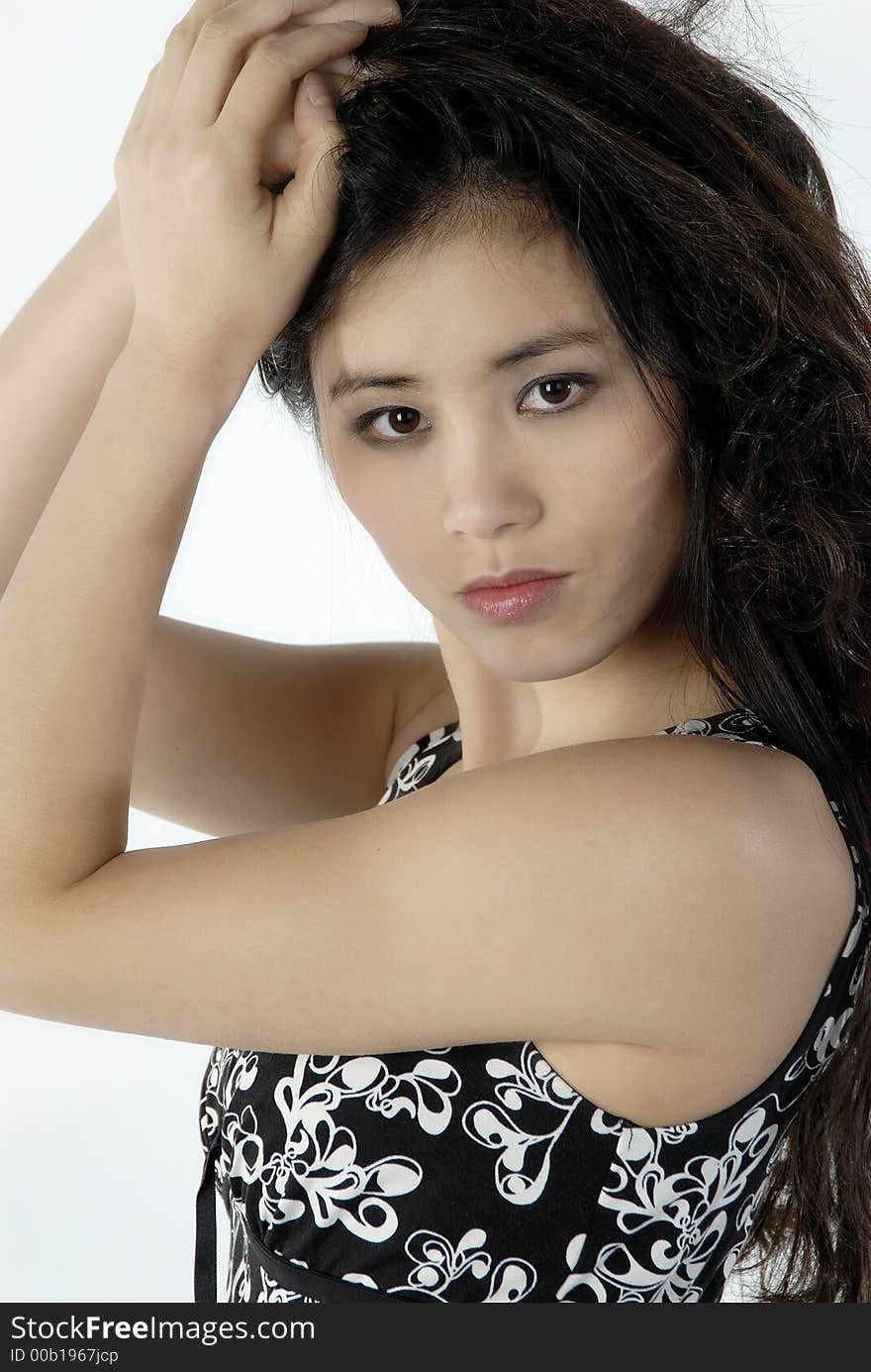 Studio portrait of a asian girl. Studio portrait of a asian girl