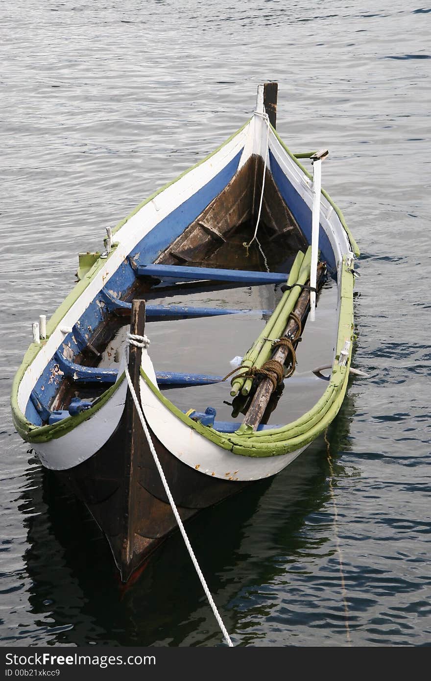 Old fashion boat on the moorage. Old fashion boat on the moorage