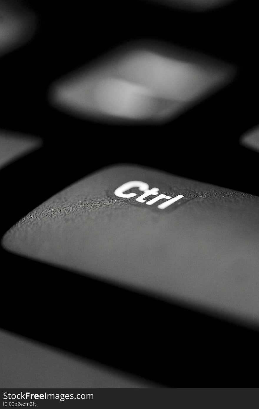 Black computer keyboard on laptop. Black computer keyboard on laptop