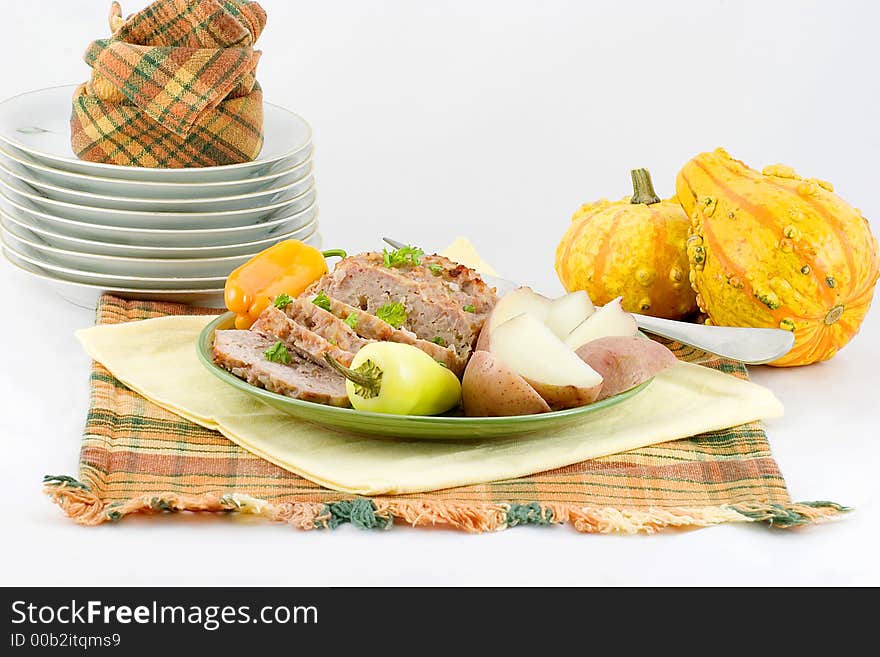 Veal and pork, left over from stuffed cabbage, makes a tasty loaf for a meal or sandwiches. Veal and pork, left over from stuffed cabbage, makes a tasty loaf for a meal or sandwiches.