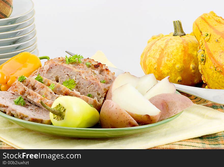 Veal and pork, left over from stuffed cabbage, makes a tasty loaf for a meal or sandwiches. Veal and pork, left over from stuffed cabbage, makes a tasty loaf for a meal or sandwiches.