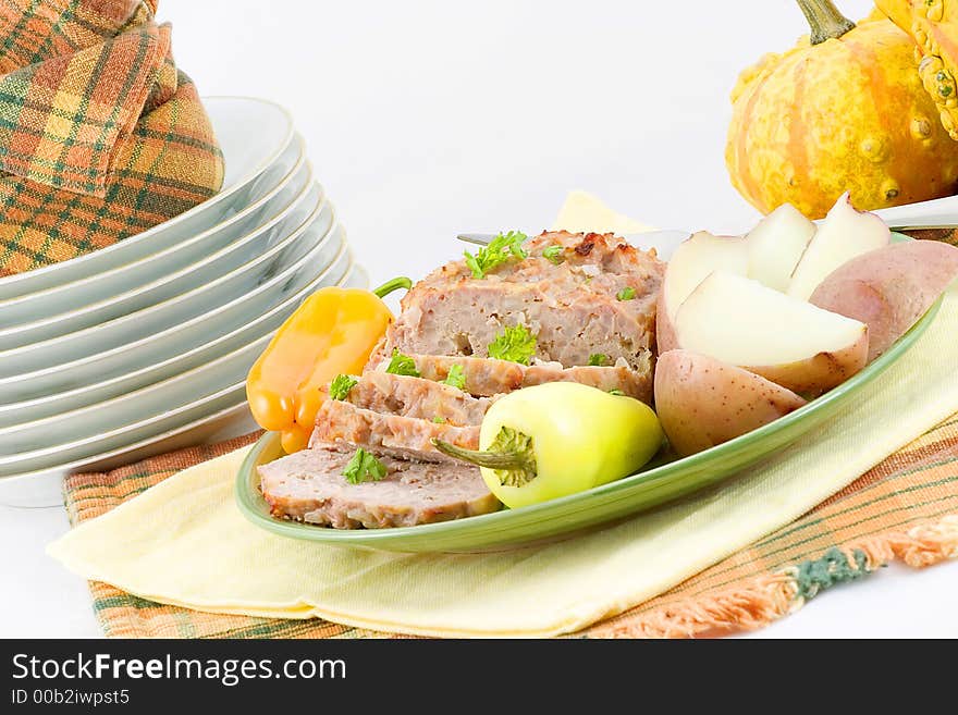 Veal and pork, left over from stuffed cabbage, makes a tasty loaf for a meal or sandwiches. Veal and pork, left over from stuffed cabbage, makes a tasty loaf for a meal or sandwiches.