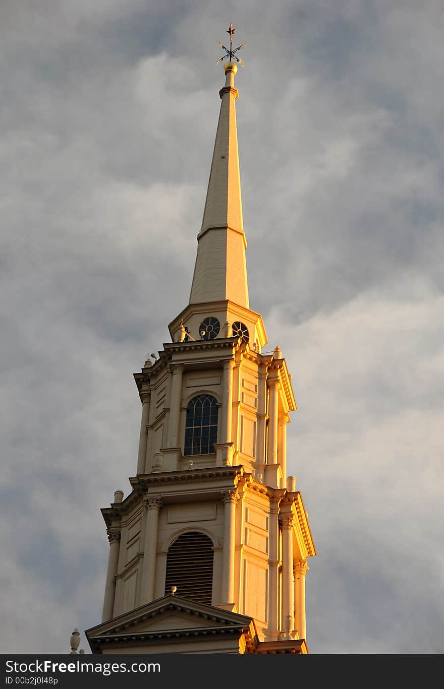 Church Steeple at Dawn