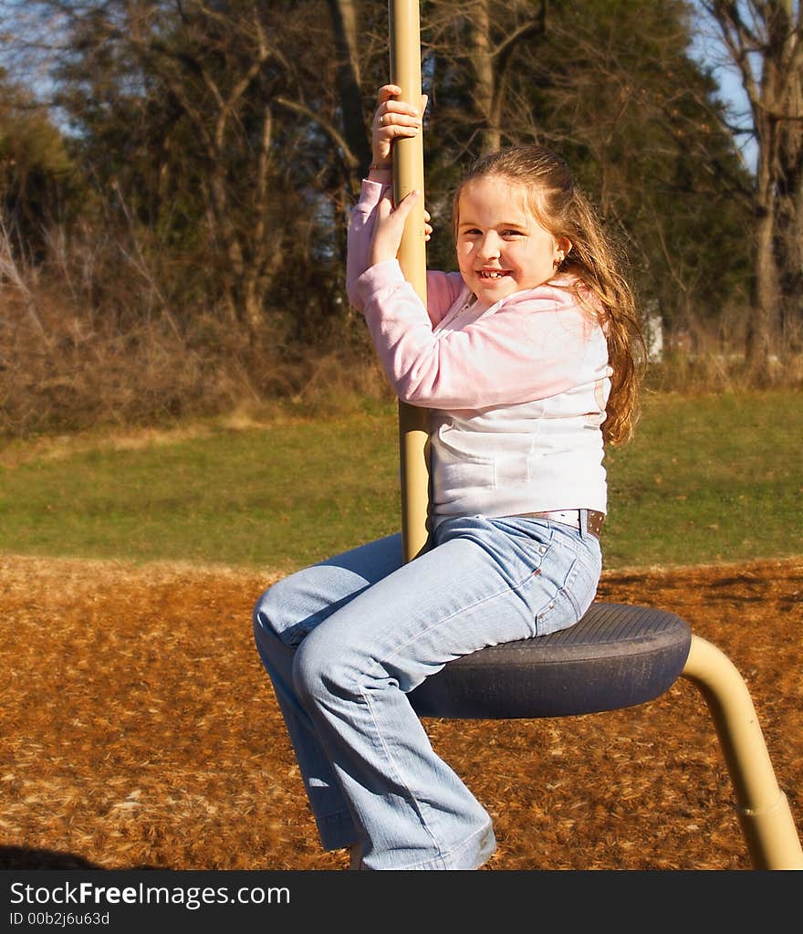 Girl on swing