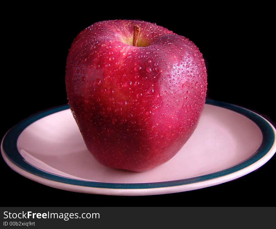 Sparkling Fresh and Refreshing Red Delicious Apple