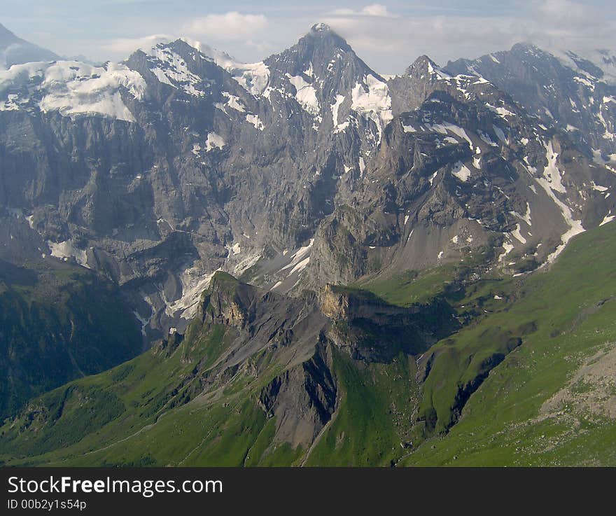 Mountain view in beautiful Switzerland