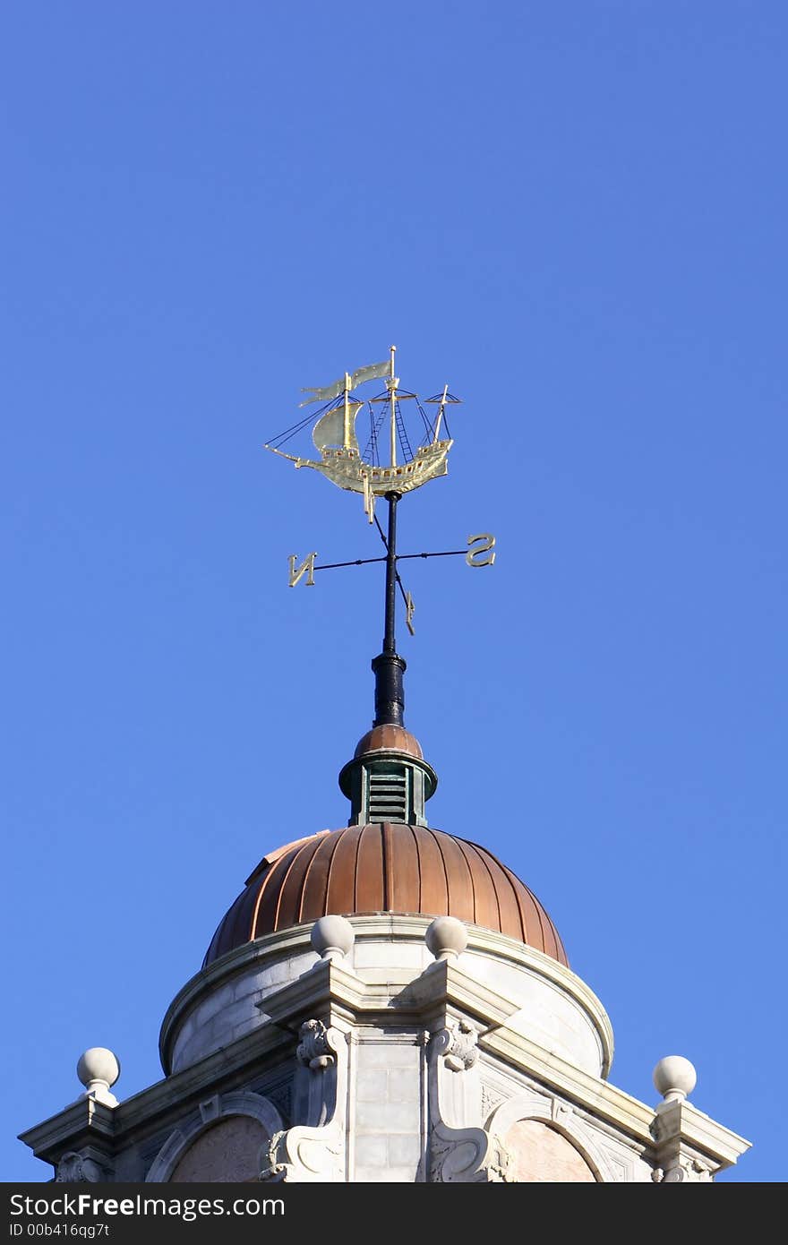 Weather vane on top of Portland Maine City Hall. Weather vane on top of Portland Maine City Hall