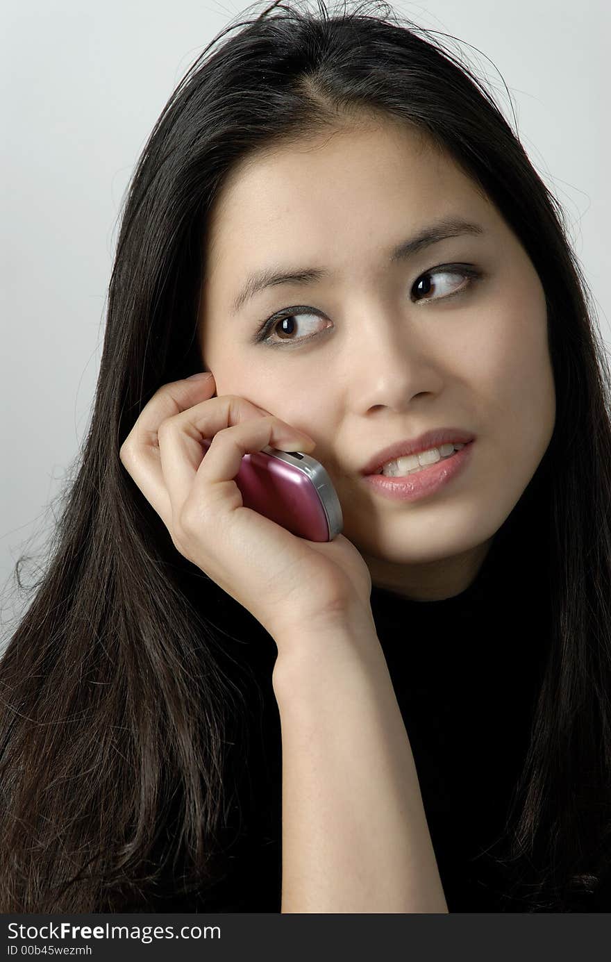 Studio portrait of a asian girl. Studio portrait of a asian girl